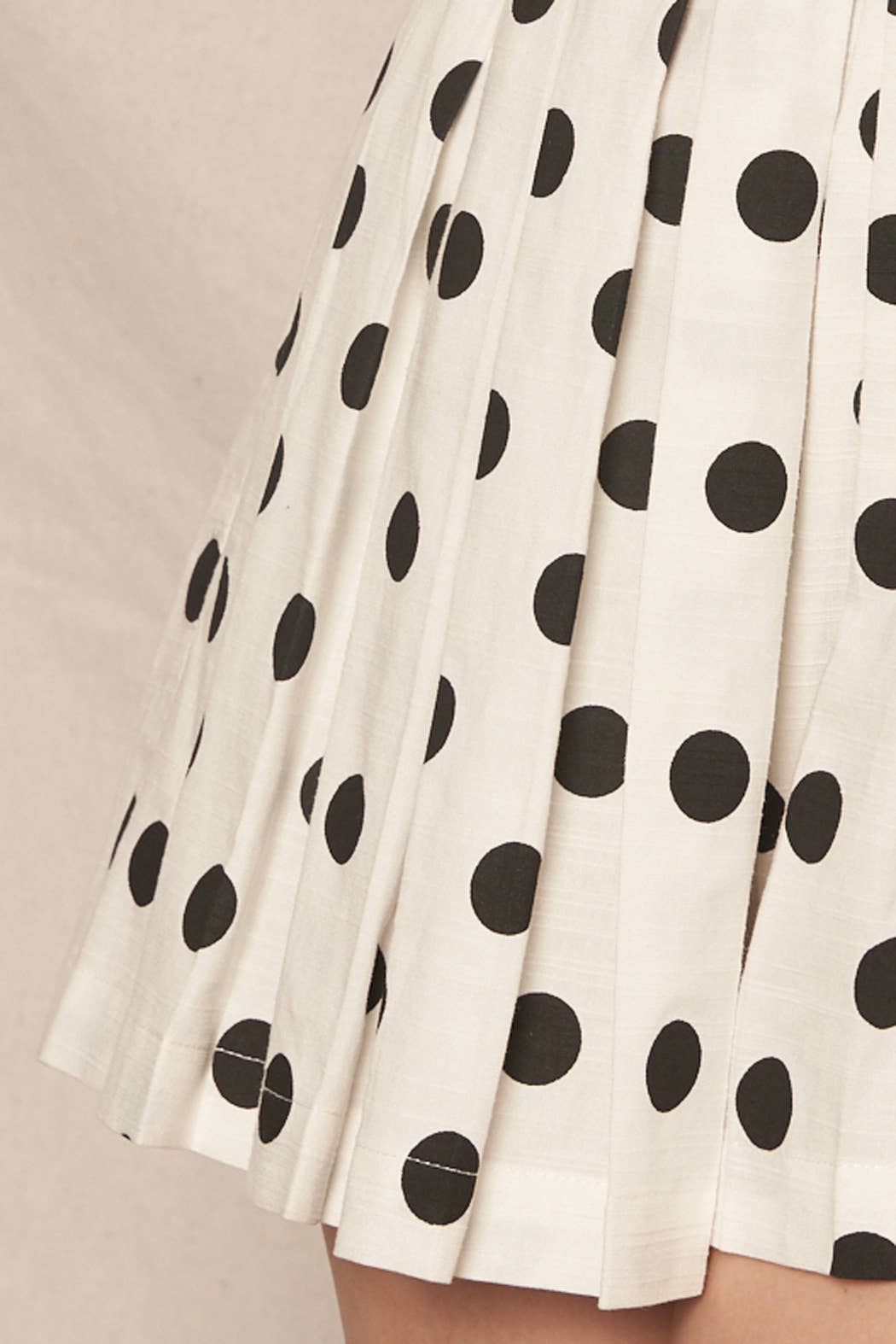 Polka Dot Pleated Romper