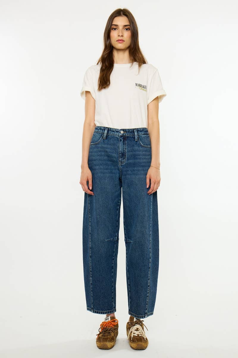 LOW SLUNG HORSESHOE JEAN