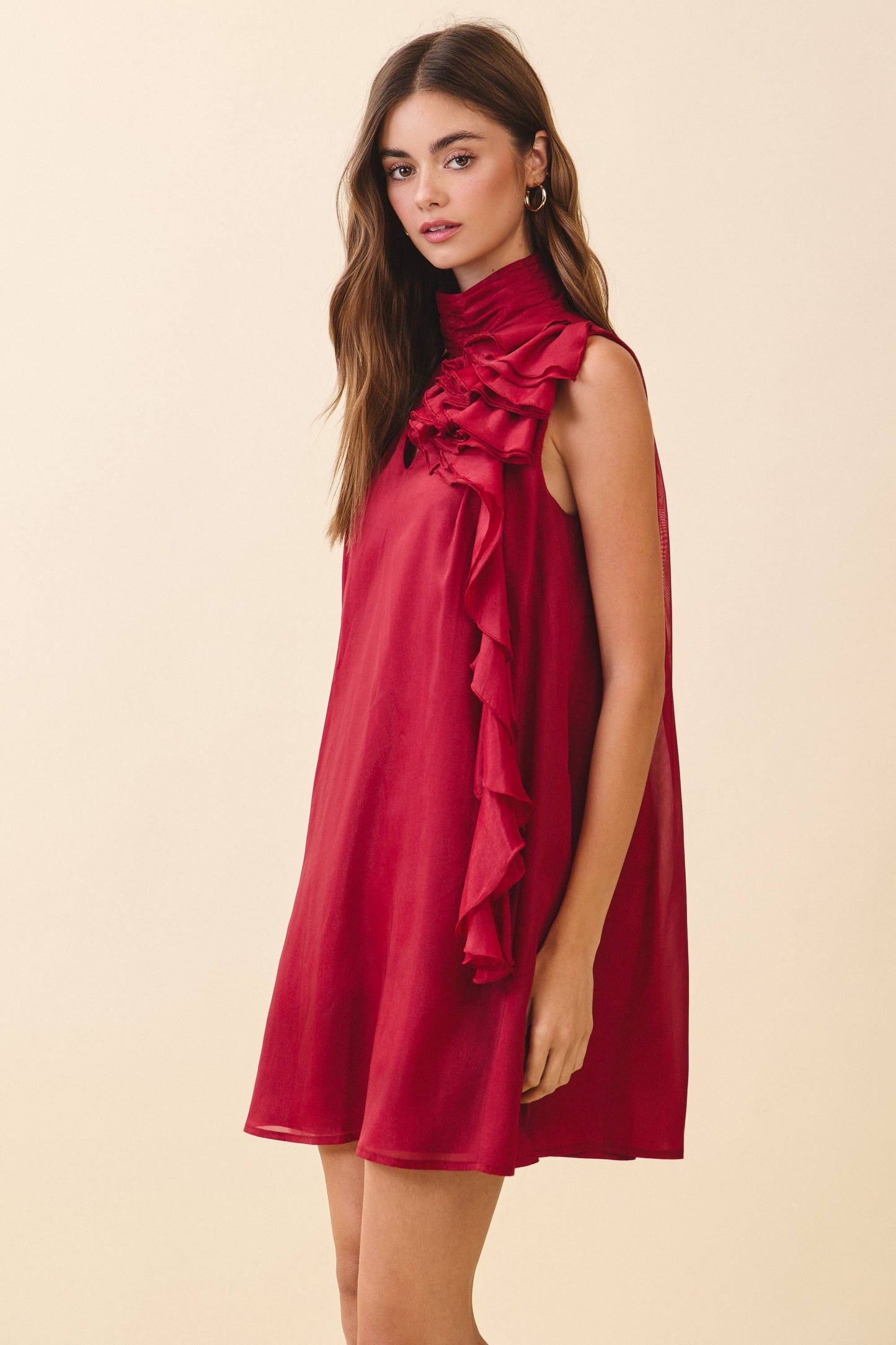 Ruffle Red Dress