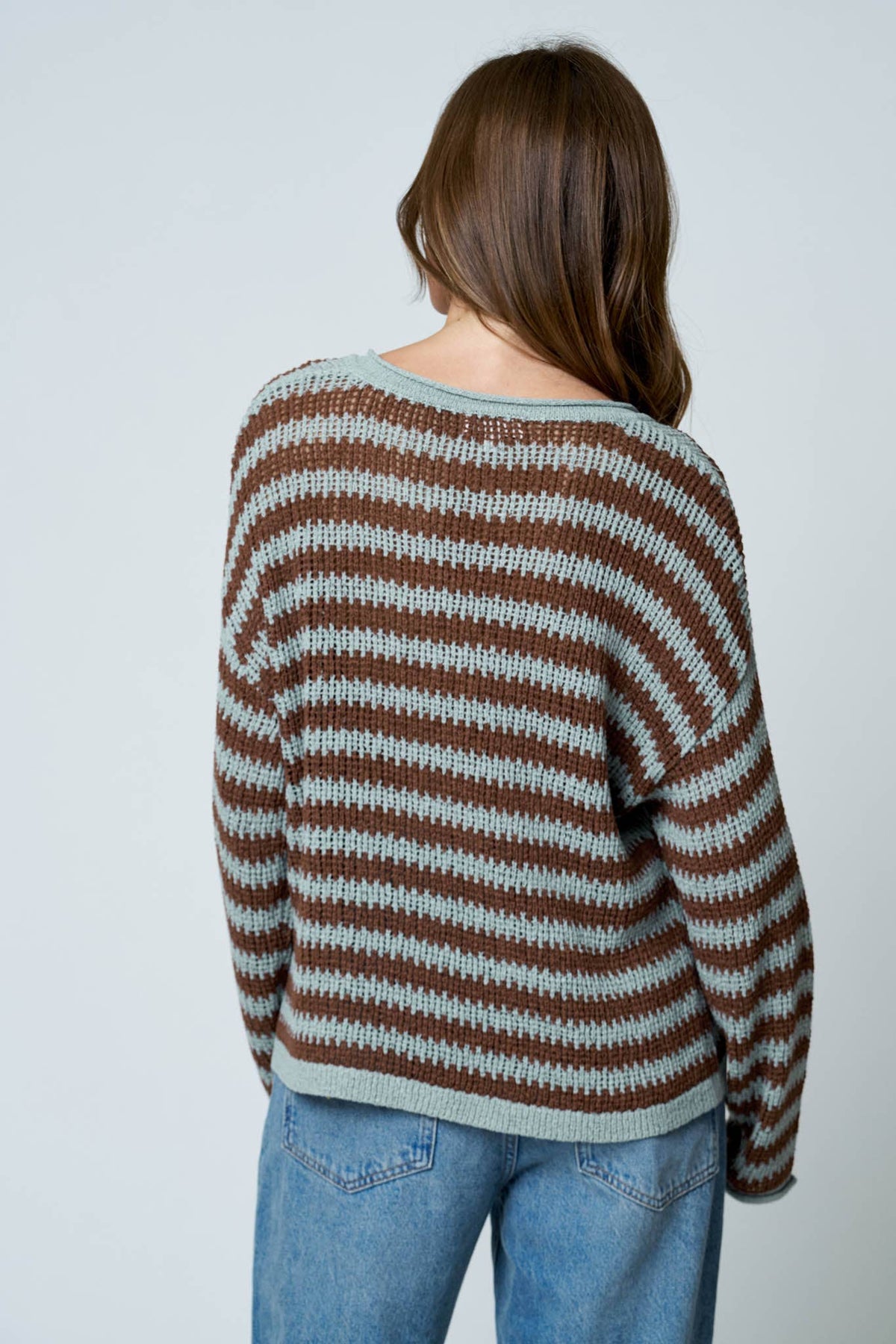 RAW EDGE SHEER SWEATER