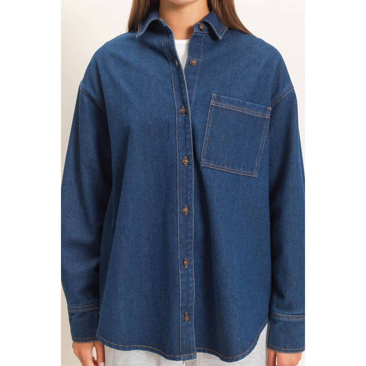 Denim Button-Up