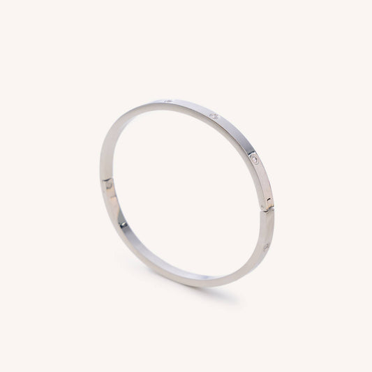 Mini Corinne Silver Bangle Bracelet