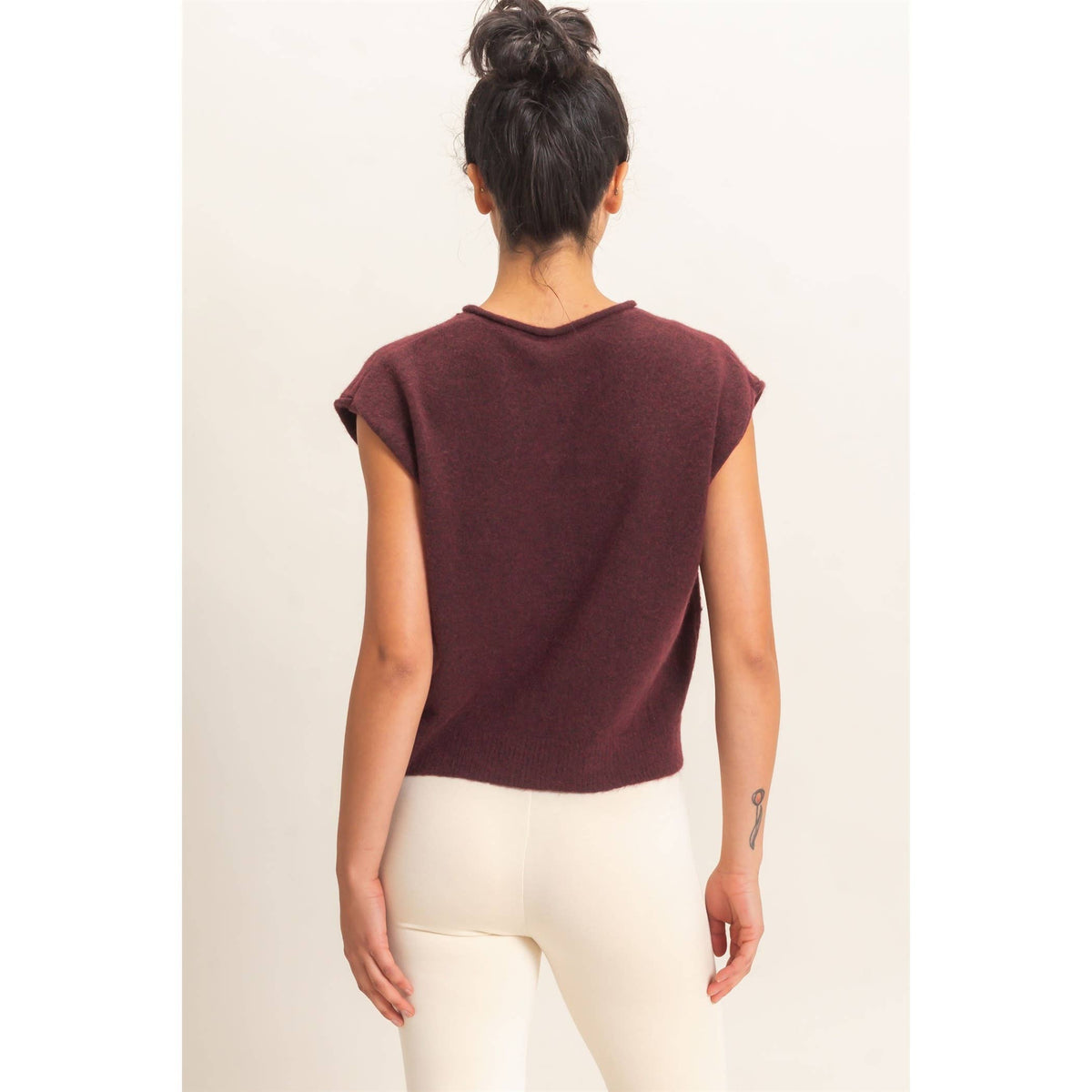 Rolled Edge Sweater Vest