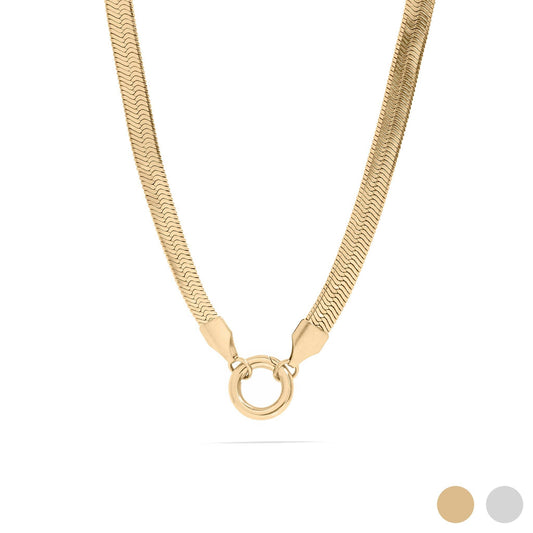 18K Gold Herringbone Necklace