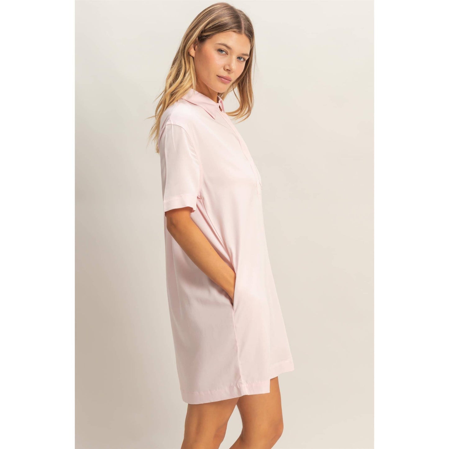 Pink Shirt Dress
