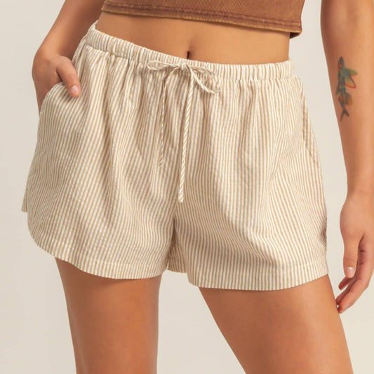 Stripe Taupe Shorts