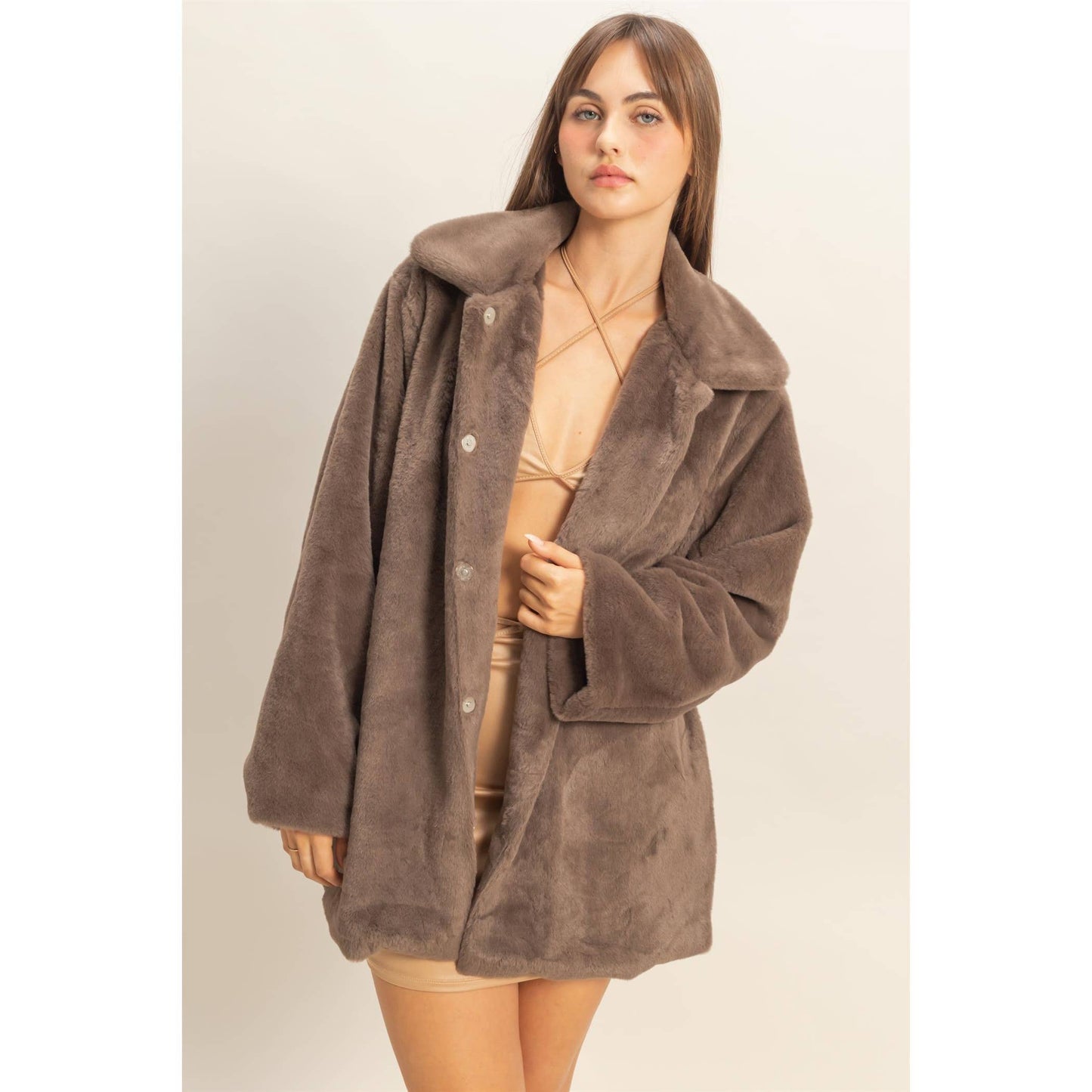 Oversized Soft Faux Fur Coat