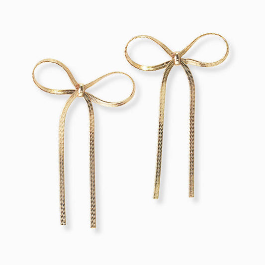 Ribbon bow earring