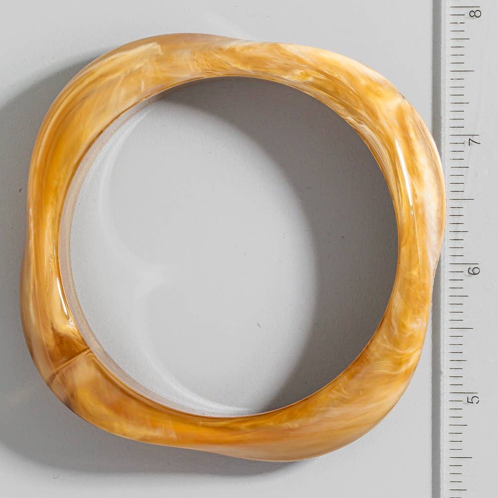 Chunky Acrylic Bangle- Beige