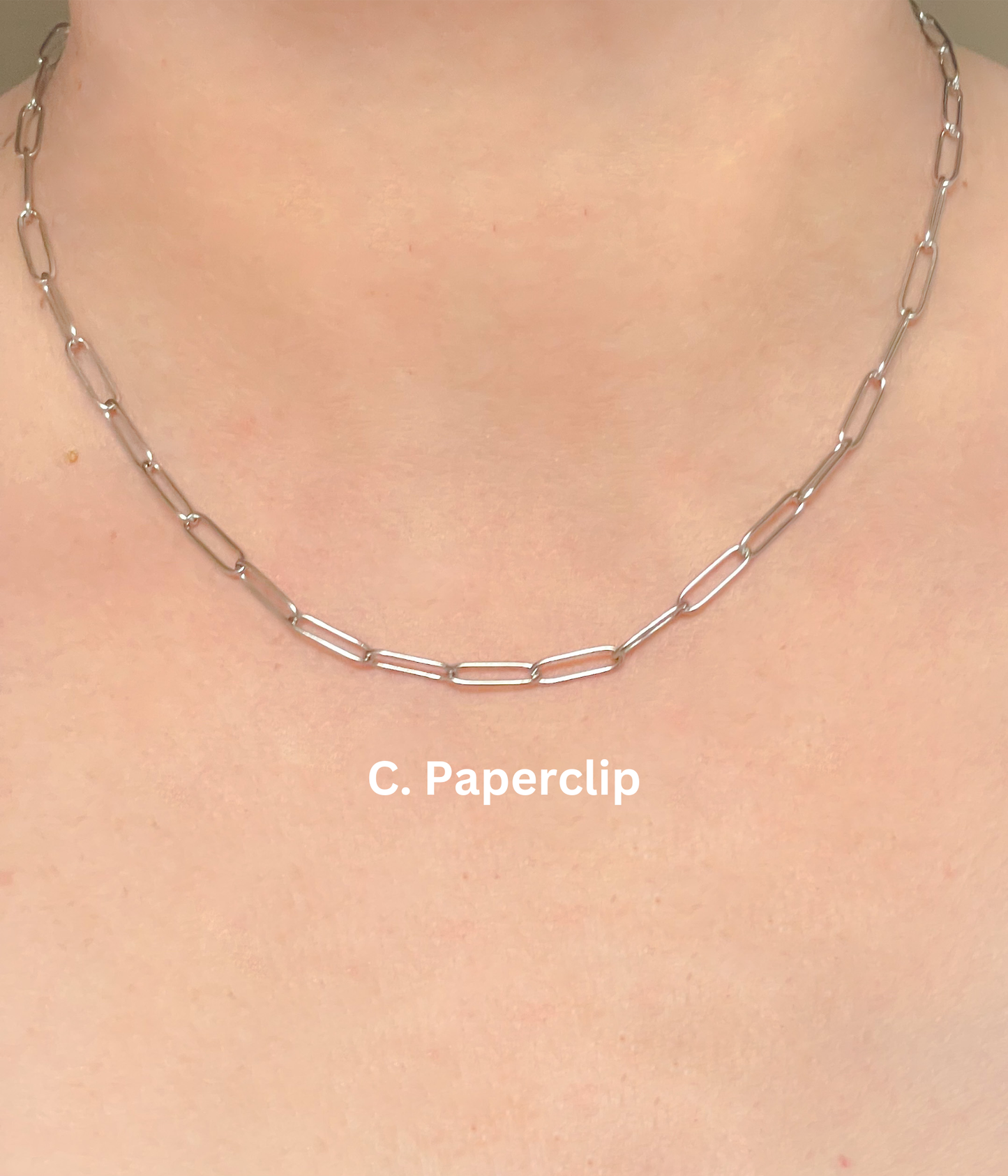 Silver Paperclip Necklace