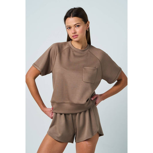 Lightweight Scuba T-shirt: MOCHA