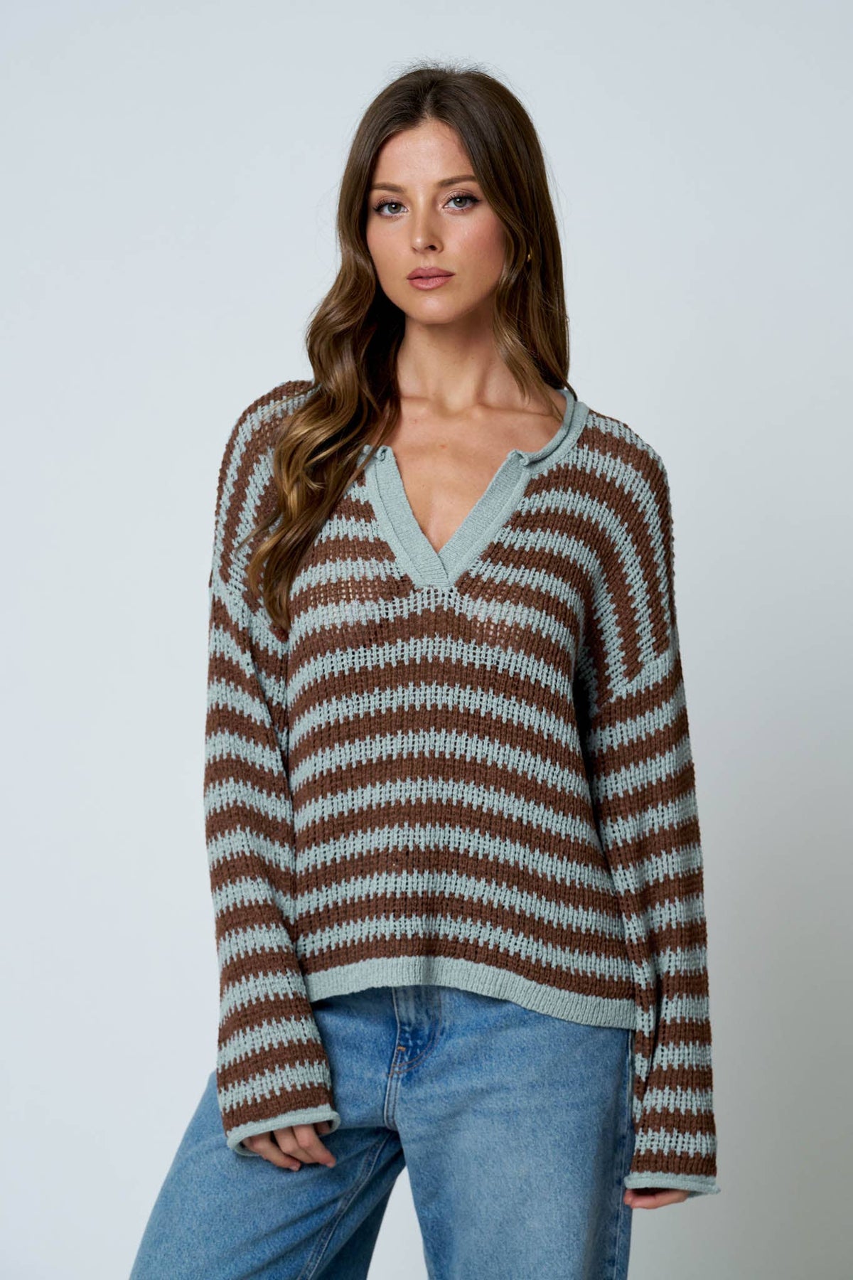 RAW EDGE SHEER SWEATER