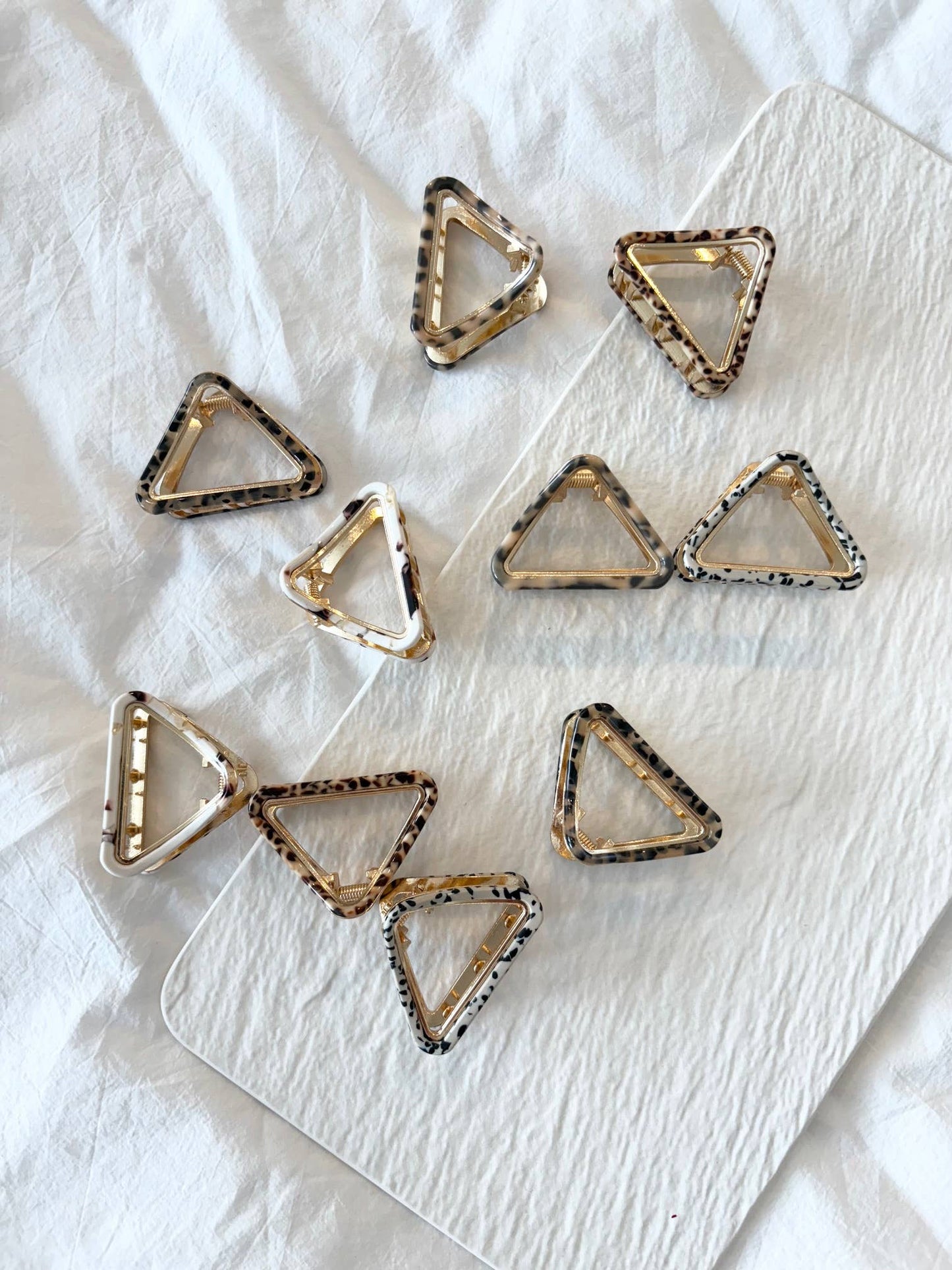 Triangle Gold Hair Clips