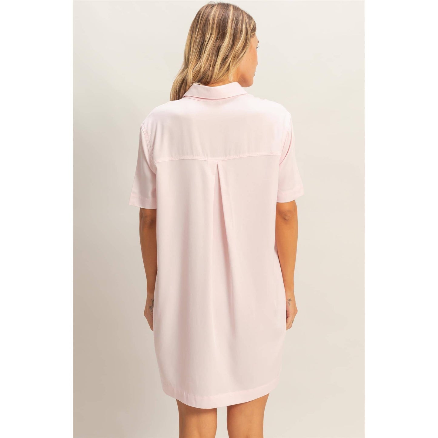 Pink Shirt Dress