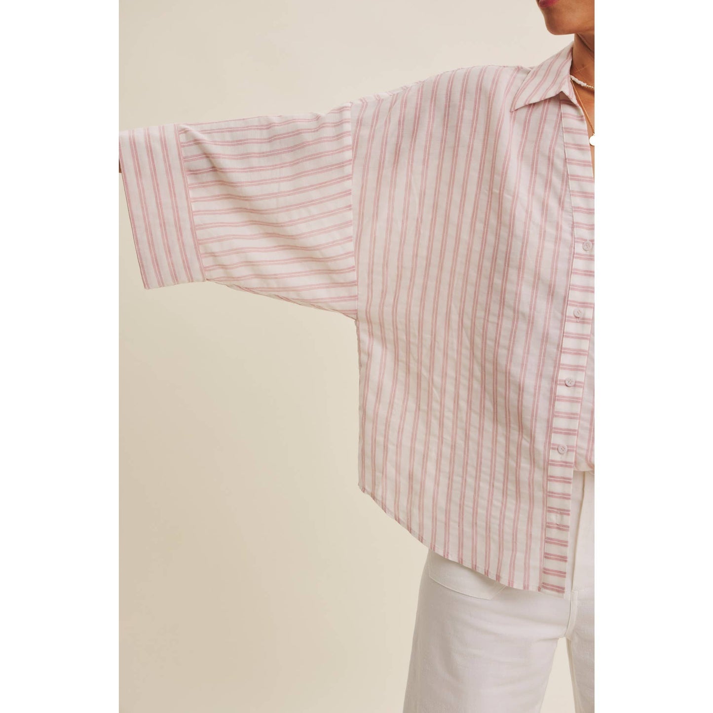 Red Stripe Button Down