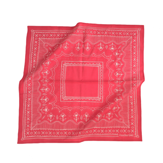 Red Floral Bandana