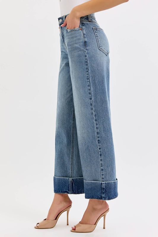 Cuffed Hem Jeans