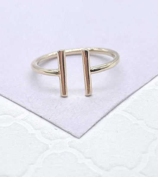 Dainty Adjustable Ring With Parallel