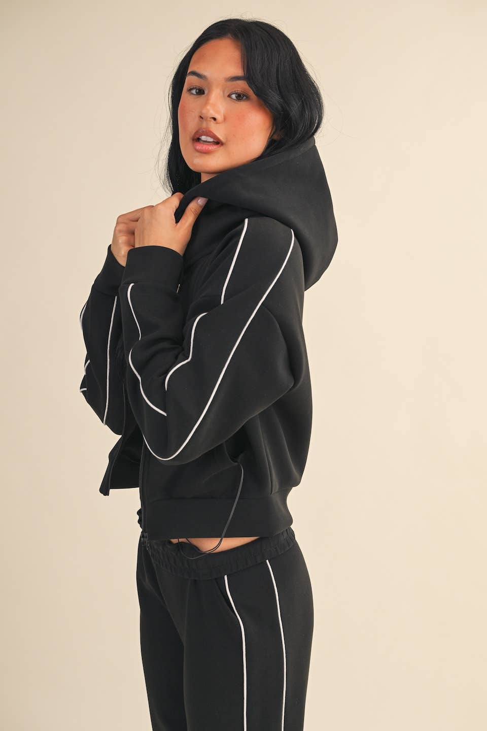 Scuba Hoodie Set with Piping
