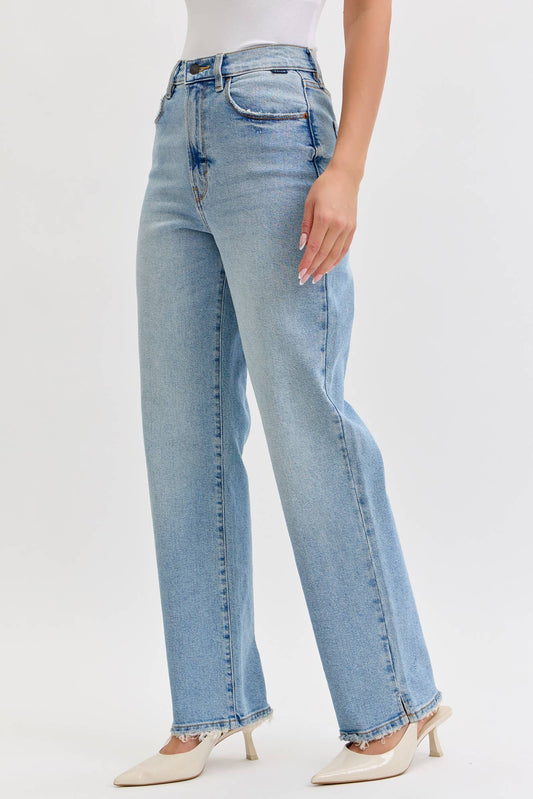 Super High Rise Dad Jeans / Mini Side Slits