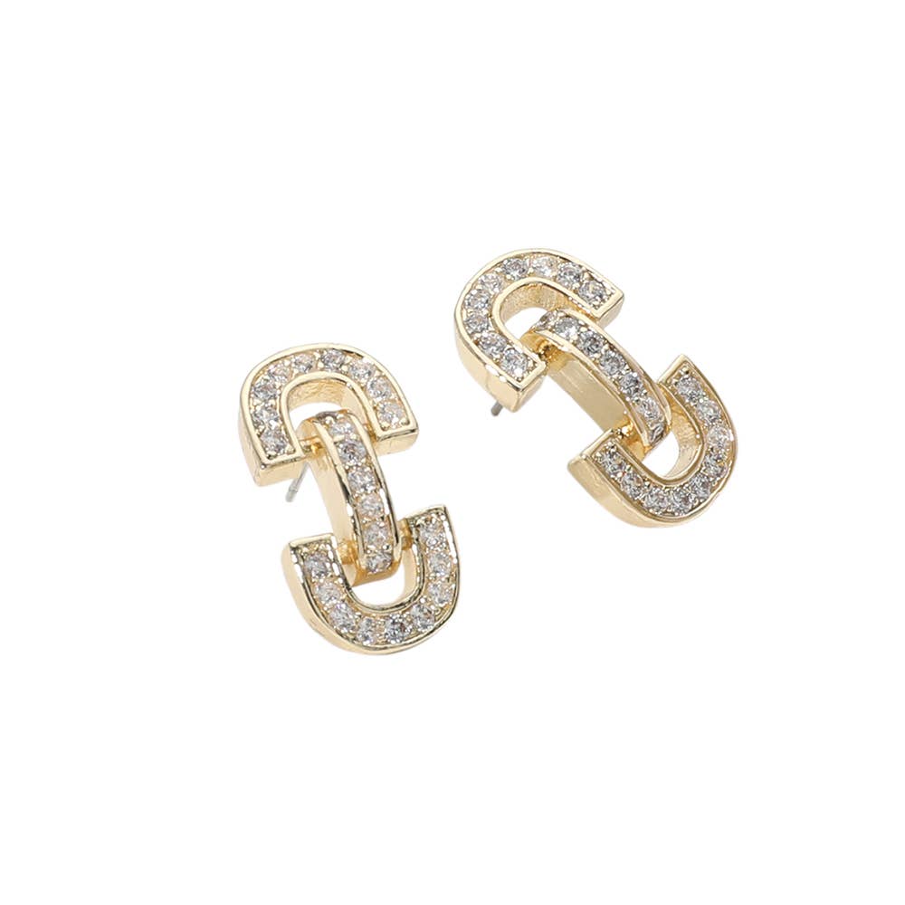14k Gold Link Earrings