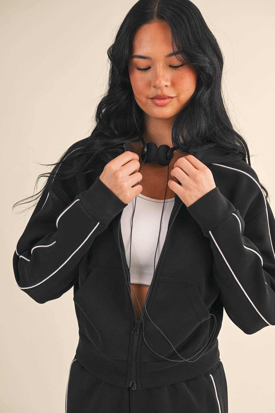 Scuba Hoodie Set with Piping