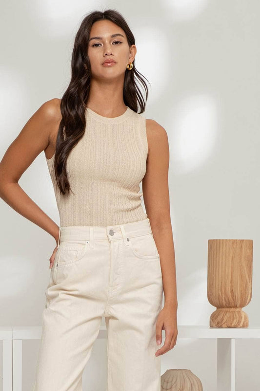 ROUND NECK SWEATER TANK