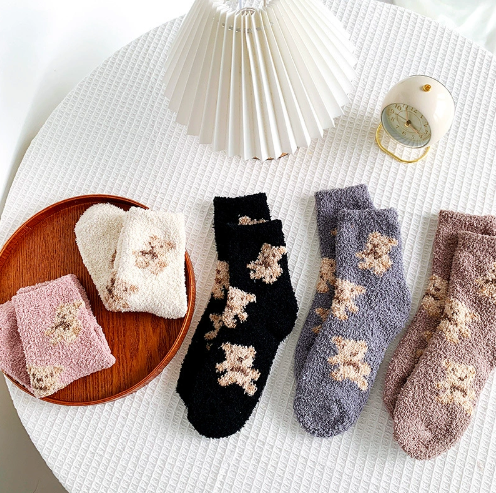 Teddy Cozy Fuzzy Socks