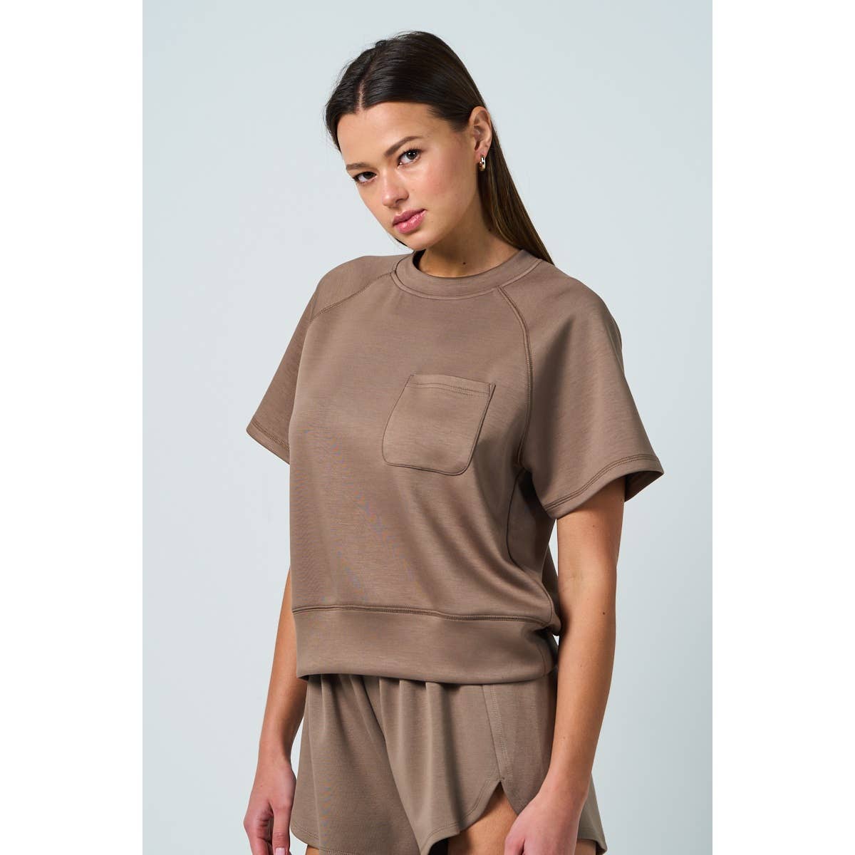 Lightweight Scuba T-shirt: MOCHA
