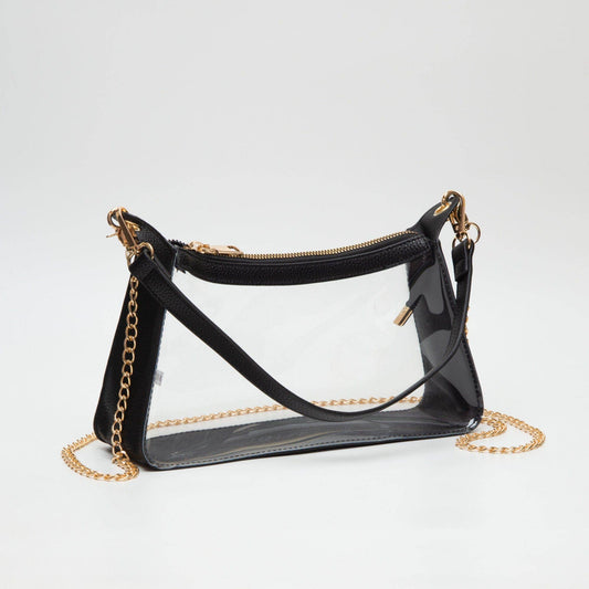 Clear Satchel Bag Black
