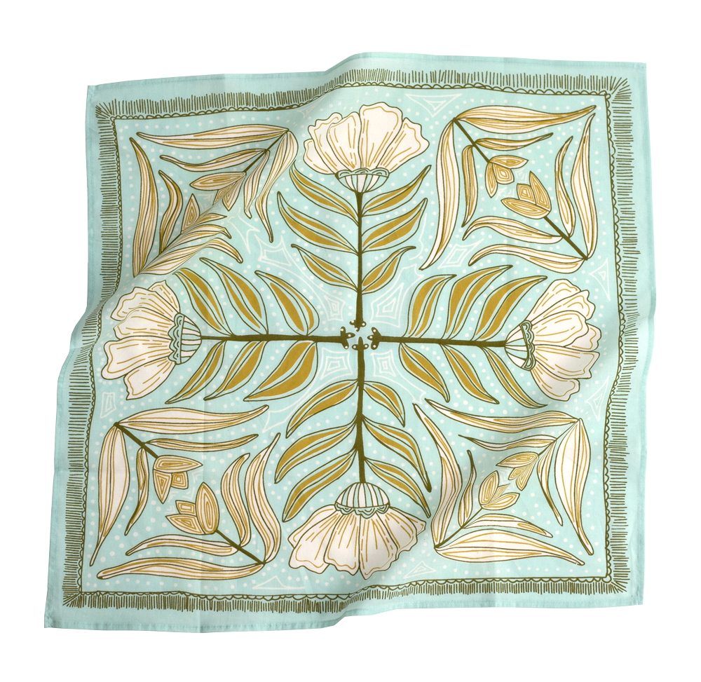 Leaf and Floral Bandana