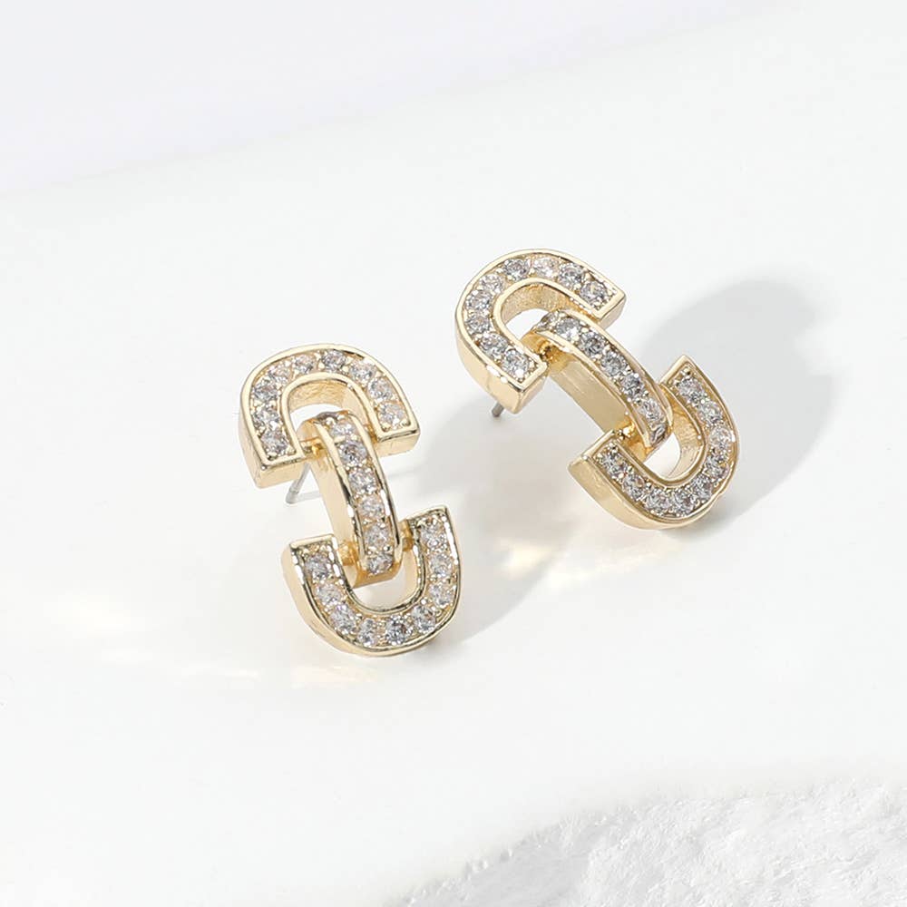 14k Gold Link Earrings