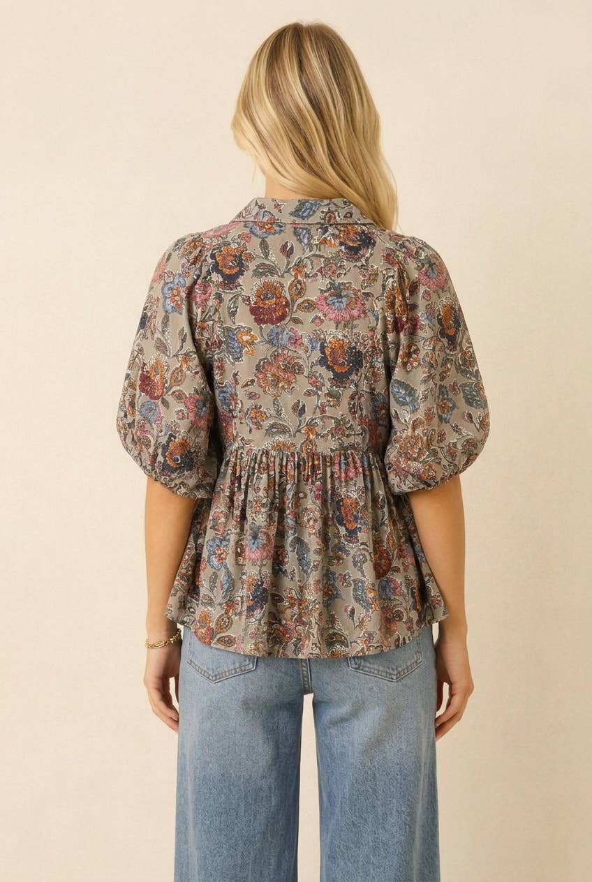 Floral Smocked Top