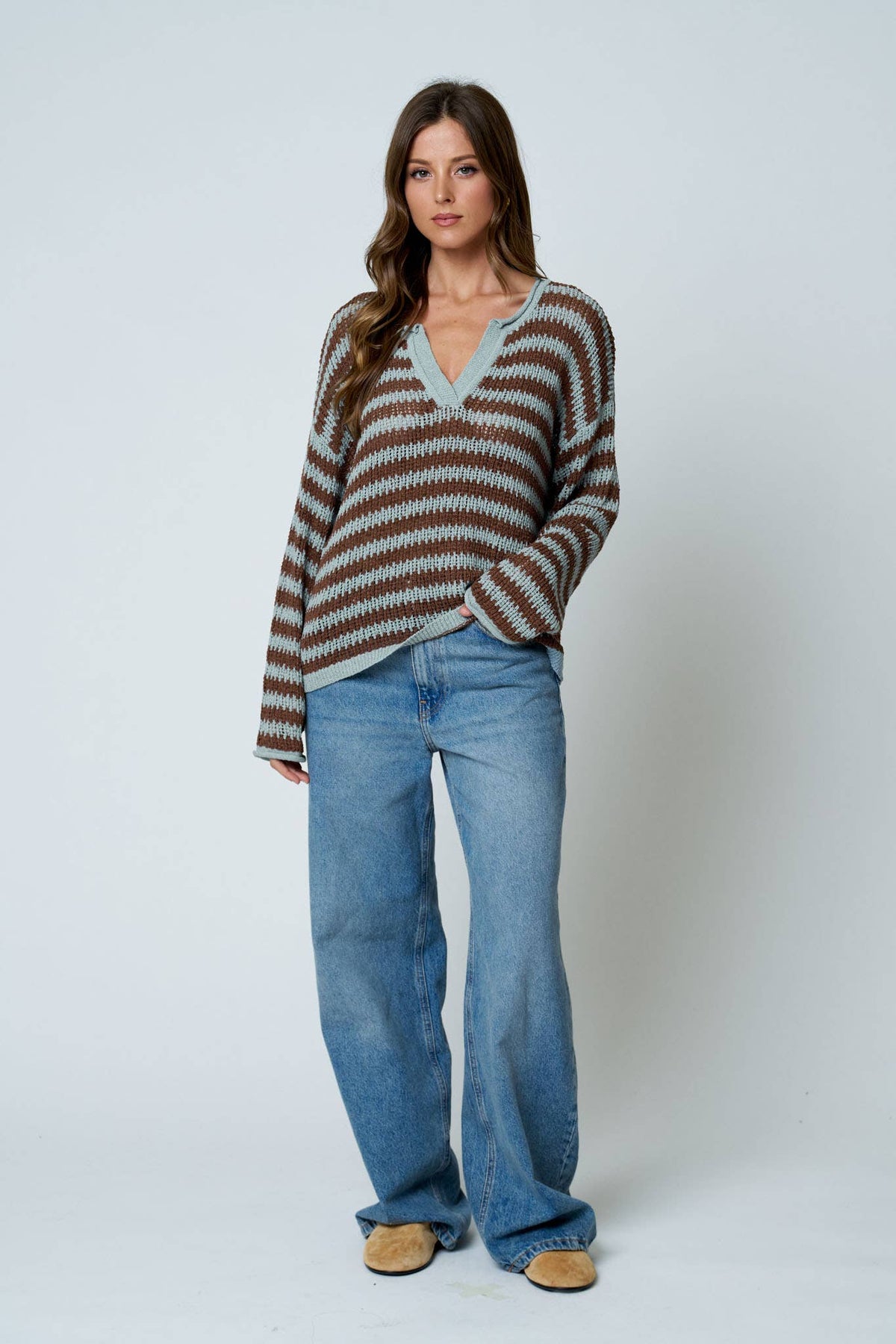 RAW EDGE SHEER SWEATER