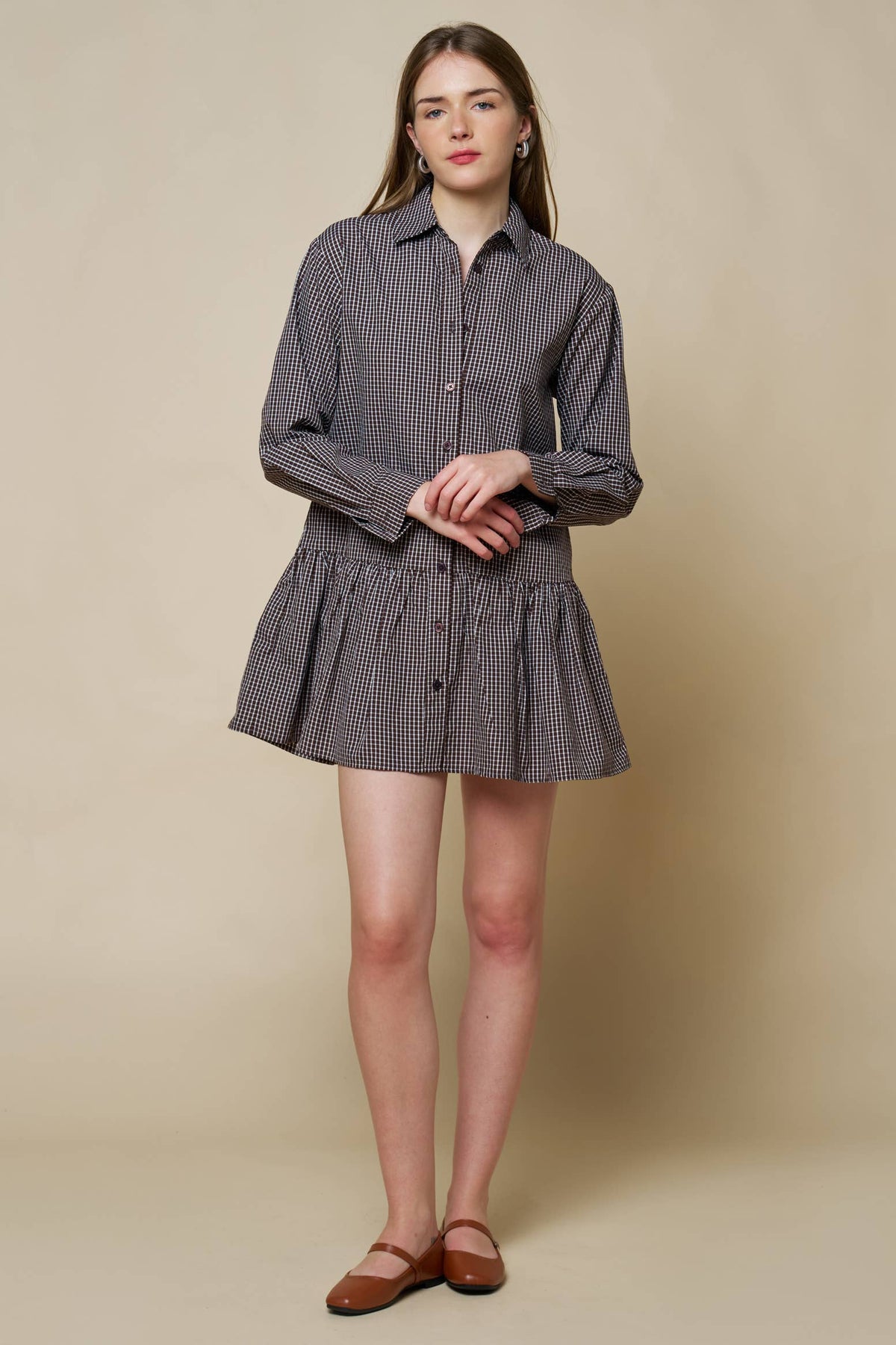 Gingham Shirt Dress