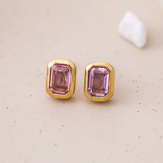 Light Rose Crystal Earrings
