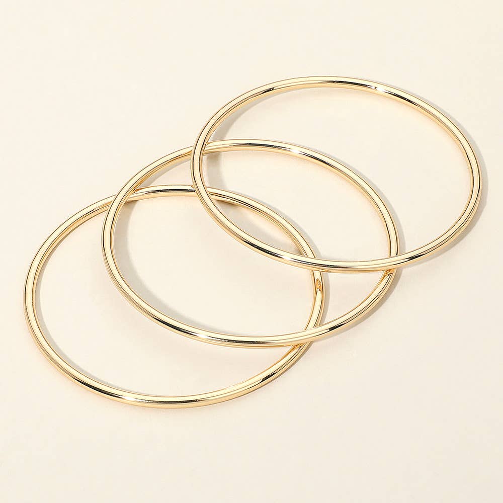 3PCS - Metal Bangle Bracelets