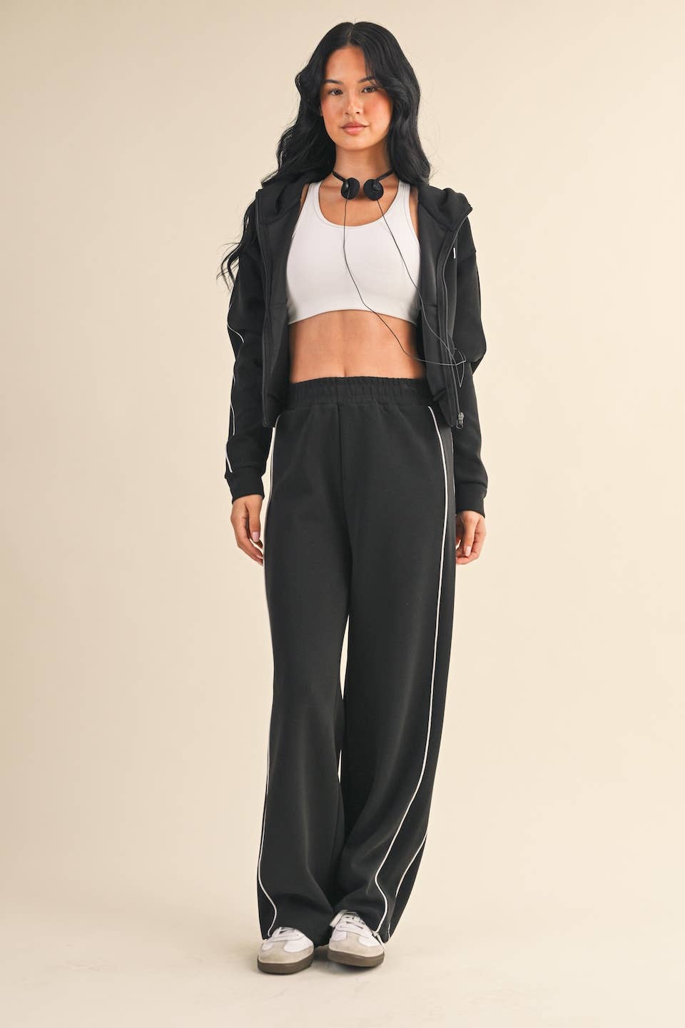 Scuba Hoodie Set with Piping