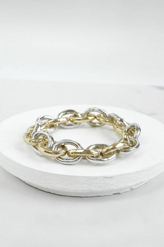 Chain link two toned Bracelet