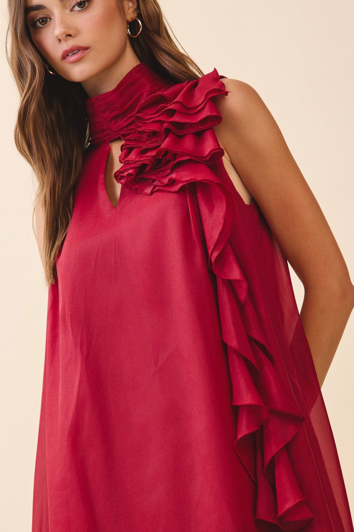Red Raffle Dress Ruffle Red Dress – a|rae clothing+lifestyle