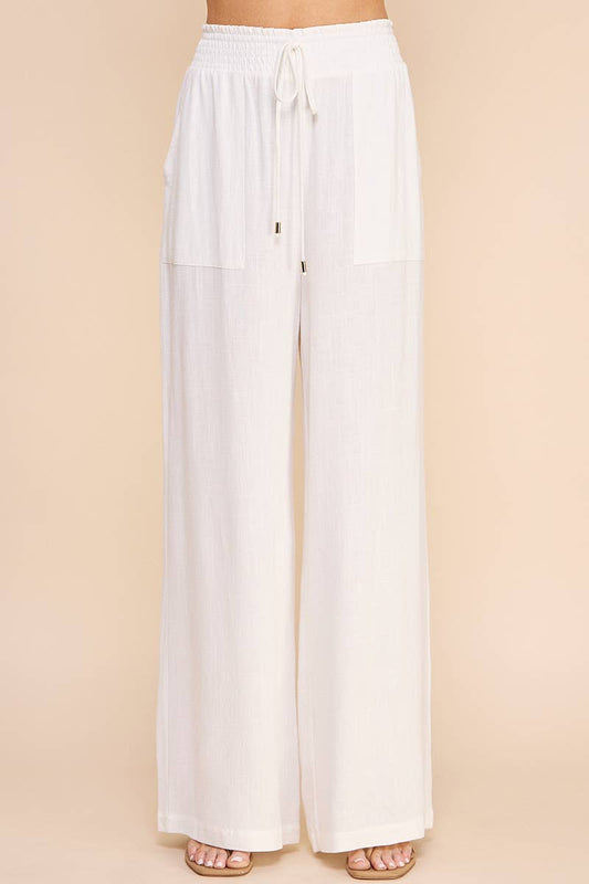 Soft Linen Wide Leg Pants