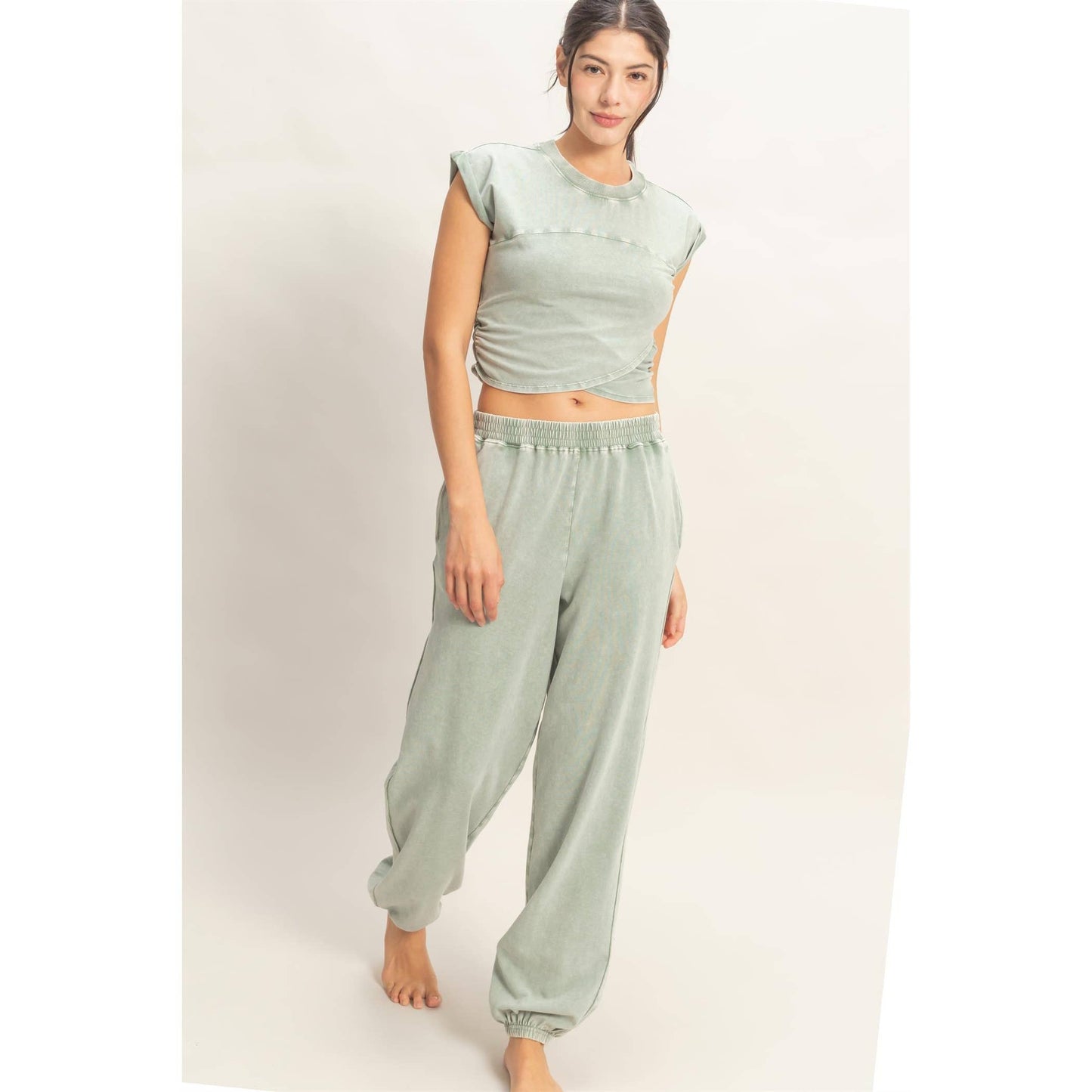 Crop Top And Jogger Set