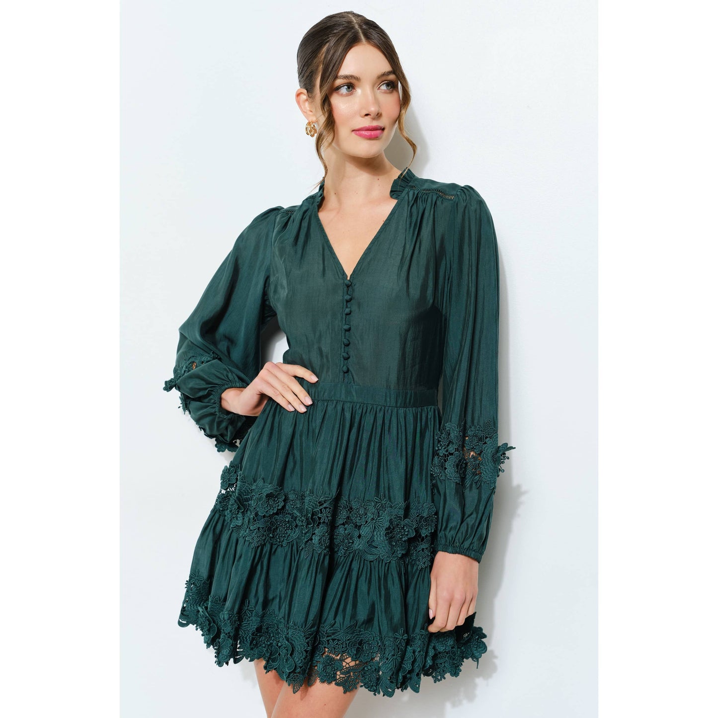 Floral Lace Mini Dress