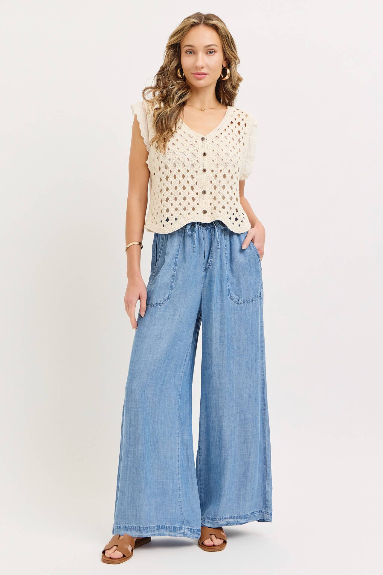 Palazzo Denim Pants
