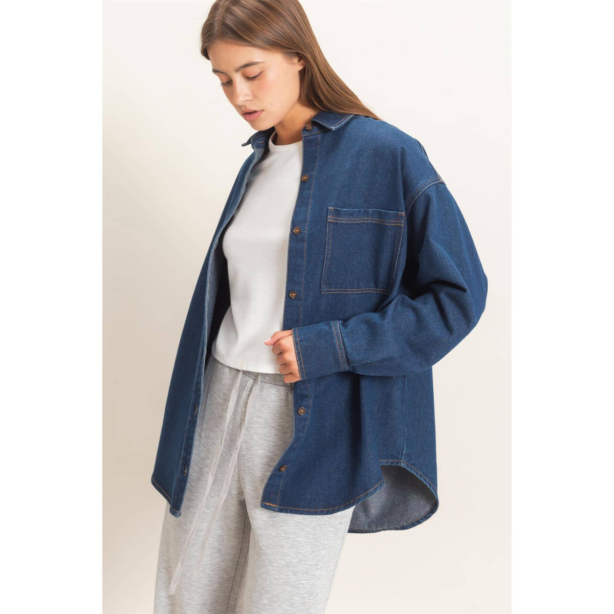 Denim Button-Up