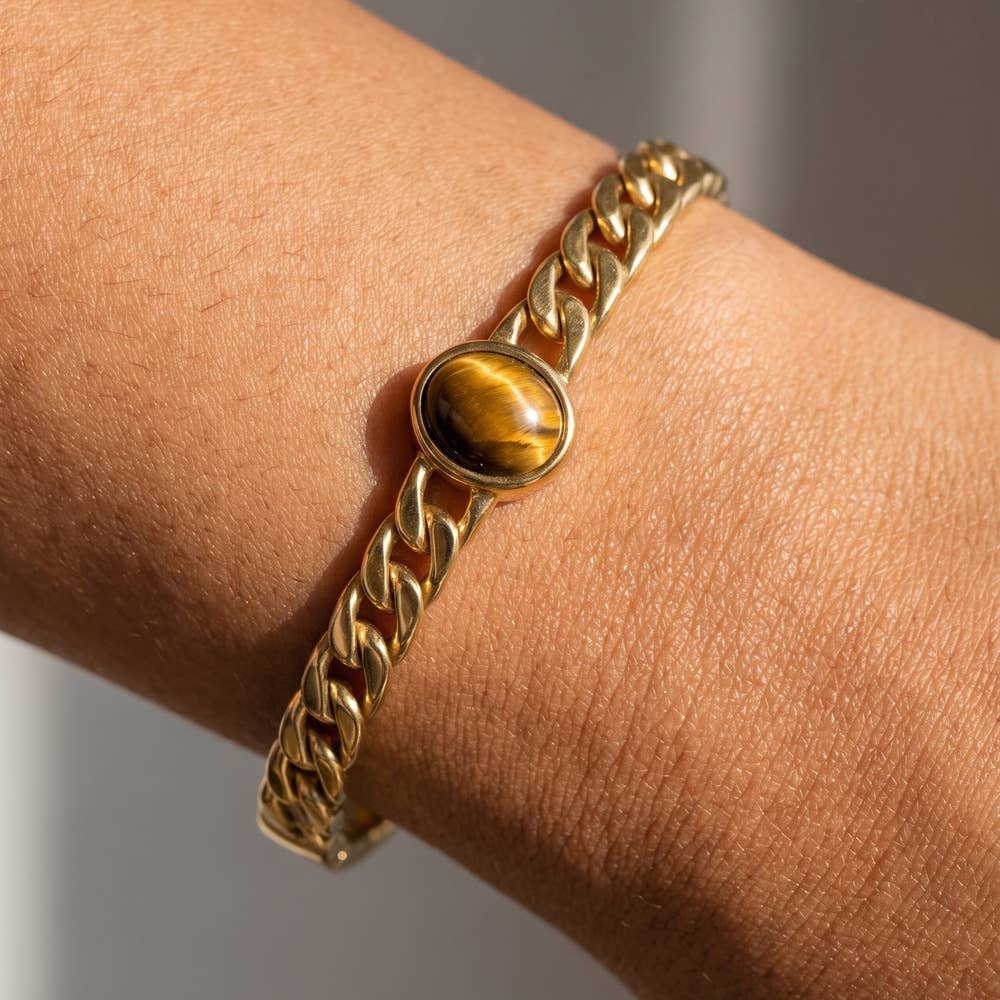Tiger Eye Bangle Bracelet