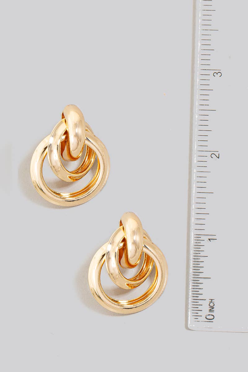 Double Hoop Door Knocker Earrings