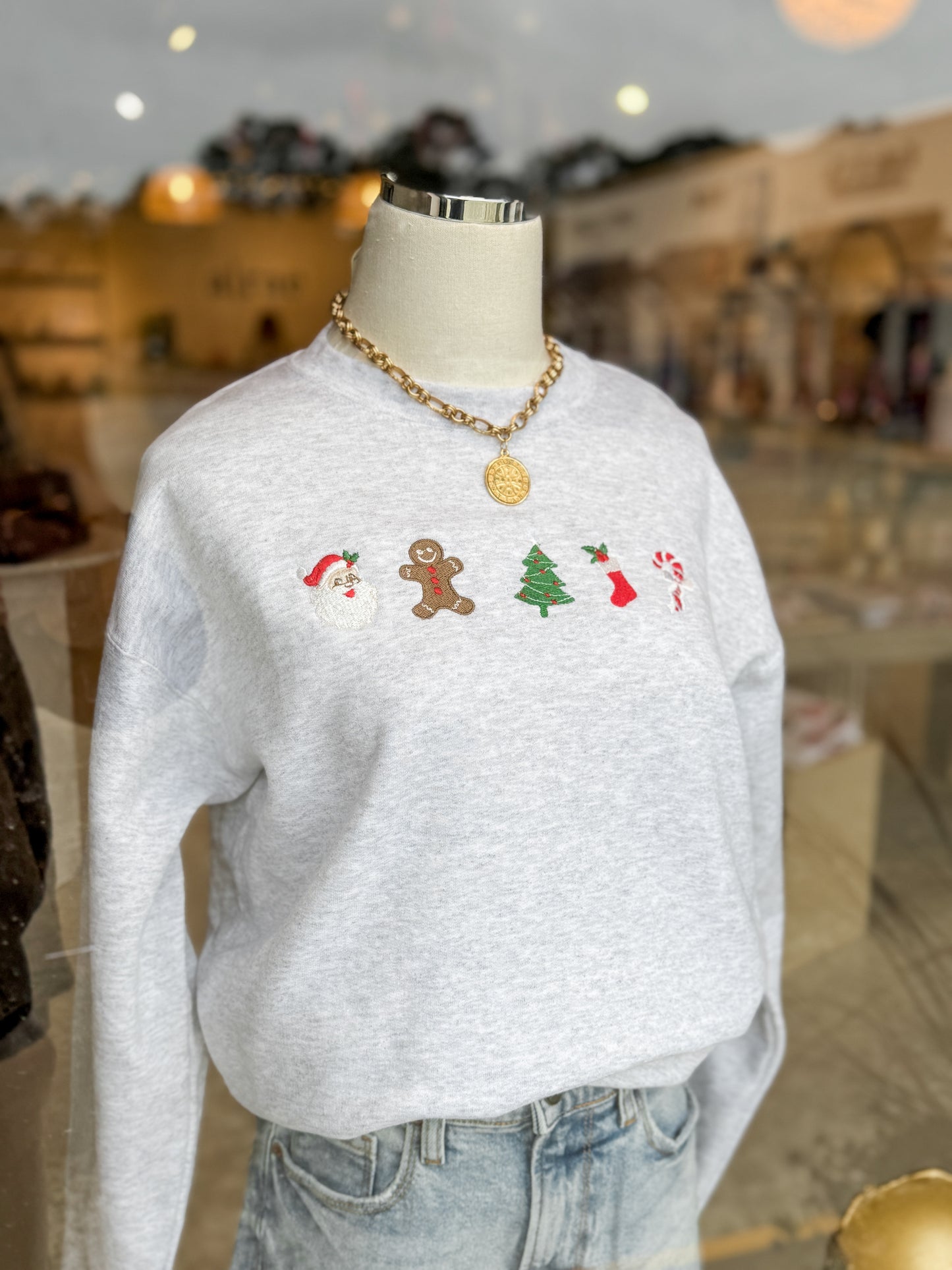 Christmas Embroidery Sweatshirt