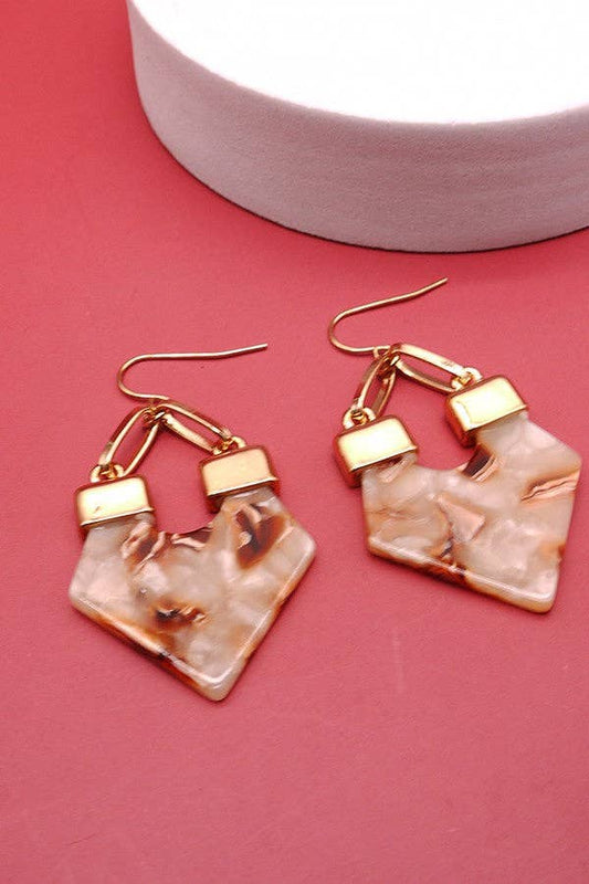 TRIANGLE ACRYLIC MIX DROP EARRINGS