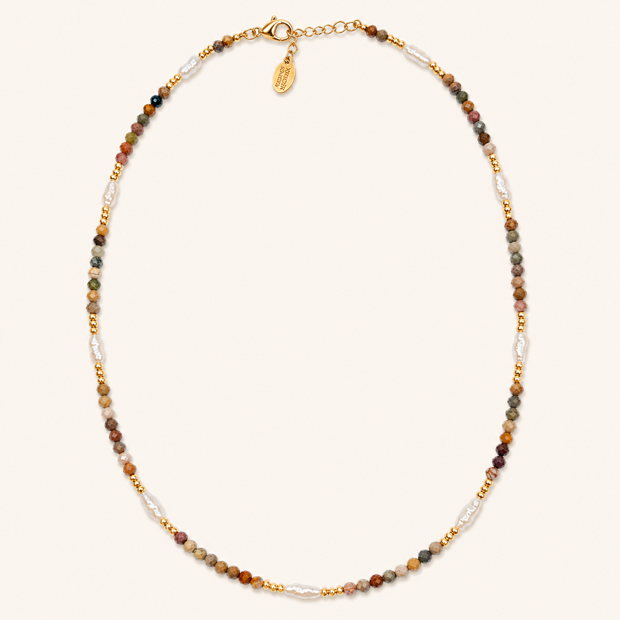 Anna Multi Brown Bead Necklace